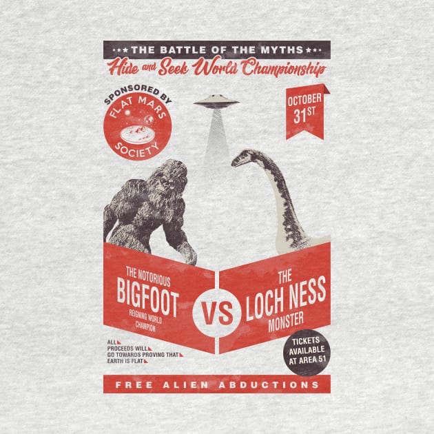 Bigfoot VS Loch ness monster (hide and seek) by Bomdesignz